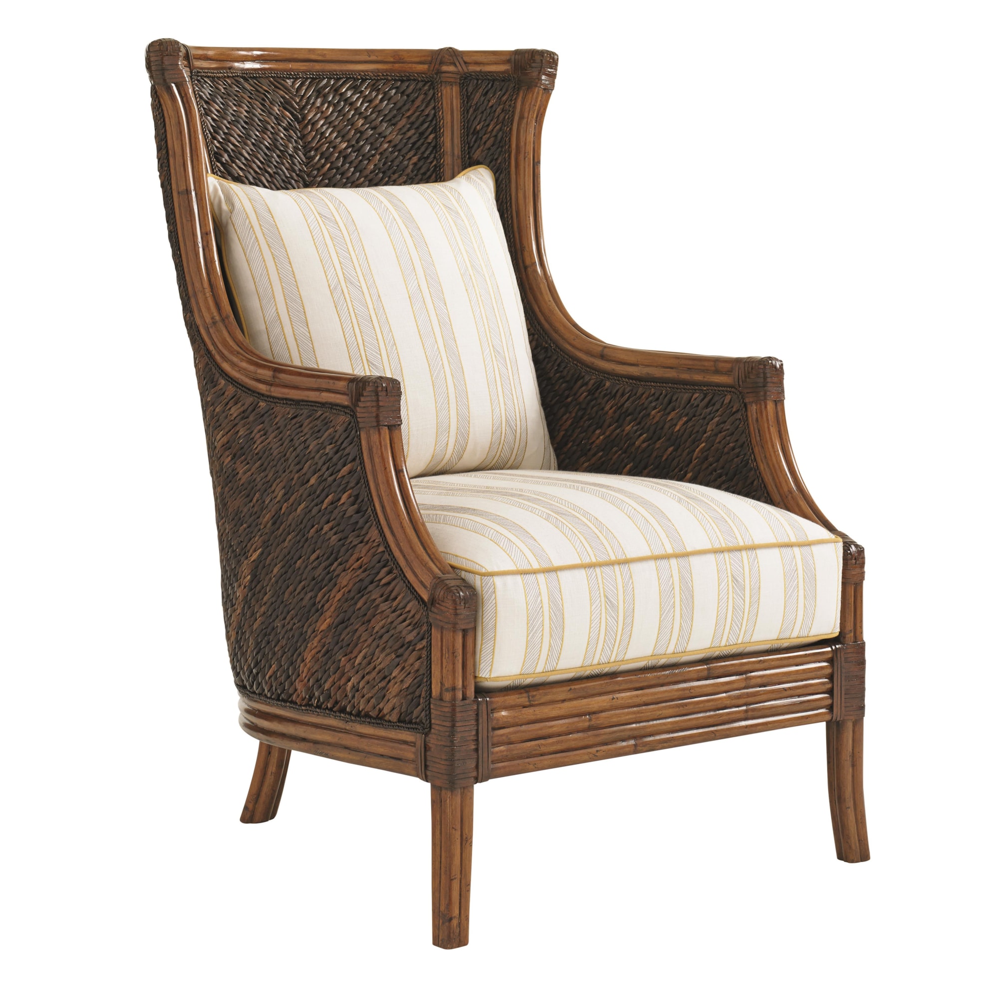 Tommy Bahama Home Island Estate 172211 Loose Back Wicker Rum Beach Chair Baer's Furniture